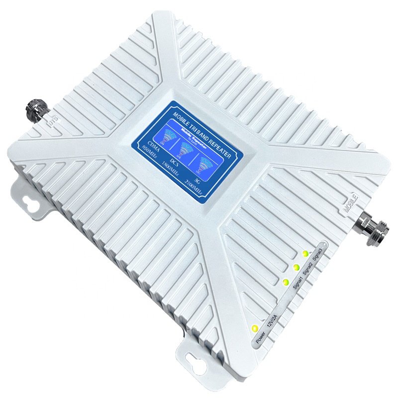 850 1800 2100mhz (B5 B3 B1 band) CDMA DCS WCDMA 3G tri band mobile network signal repeater booster amplifier